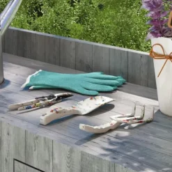 Trädgårdsverktyg set 3 delar: planteringsspade, handkratta, sekatör, metall flerfärgad