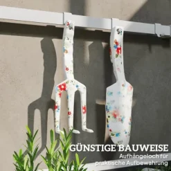 Trädgårdsverktyg set 3 delar: planteringsspade, handkratta, sekatör, metall flerfärgad