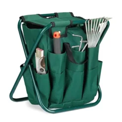 Trädgårdsverktygsstol, Fällbar, 42x30x39 cm, Grön