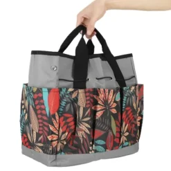 Trädgårdsväska 600D Oxford-tyg Flera fickor Lätt och hållbar förvaringsväska för trädgårdsredskap