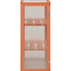 Trädgårdsväxthus i trä med 2 hyllor | Storlek: 75x47x109 cm | Färg: Natural Wood