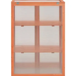 Trädgårdsväxthus i trä med 2 hyllor | Storlek: 75x47x109 cm | Färg: Natural Wood