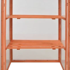 Trädgårdsväxthus i trä med 2 hyllor | Storlek: 75x47x109 cm | Färg: Natural Wood