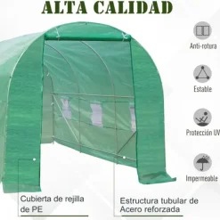 Trädgårdsväxthus, Vattentätt, 450 x 200 x 200 cm