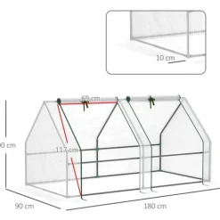 Trädgårdsväxthus, Vattentätt, Metallram
