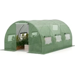 Trädgårdsväxthus, 600x300x200 cm/400x300x200 cm, Grön