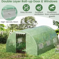 Trädgårdsväxthus, 600x300x200 cm/400x300x200 cm, Grön