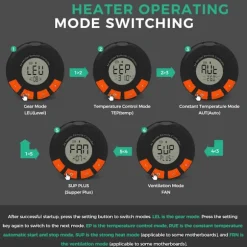 trådlös temperatursensor med kolmonoxidövervakning, lämplig för dieselvärmare, resor, camping och hemmabruk