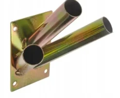 TRIPPEL FLAGGHÅLLARE, GALVANISERAD, GUL - FLAGGHÅLLARE 3 M