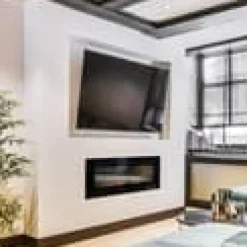 Trivero 130 cinewall inbyggd spis - vägg öppen spis - 1400 Watt värme