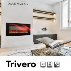 Trivero 130 cinewall inbyggd spis - vägg öppen spis - 1400 Watt värme