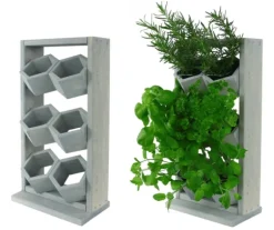 Trälådor för vertikal odling RD-8/2x3 - Grå