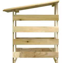 Träpergola med tak - Dekorativt inslag för utemiljö | Storlek: 100x90x100 cm | Material: Impregnerad furu