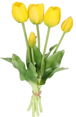 TULPANBUKETT MED TULPANER GUMMIBELAGDA GUMMISILIKONLIKT LIV