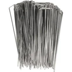 U-formade galvaniserade trädgårdsstakar - 100 pack - 3 mm tjocklek