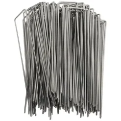U-formade galvaniserade trädgårdsstakar - 100 pack - 3 mm tjocklek