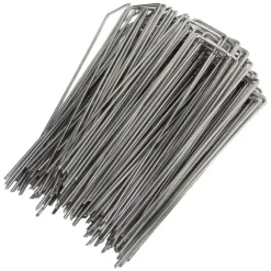 U-formade galvaniserade trädgårdsstakar - 100 pack - 3 mm tjocklek