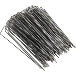 U-formade galvaniserade trädgårdsstakar - 100 pack - 3 mm tjocklek