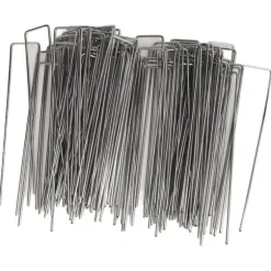 U-formade galvaniserade trädgårdsstakar - 100 pack - 3 mm tjocklek