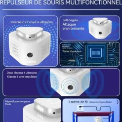 Ultraljud möss och råttor - INNOVTEC - 22-35/25kHz 30-300 kvadratmeter effektiv räckvidd snabb avskräckare mot gnagare