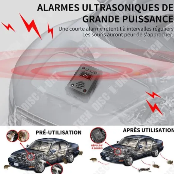 Ultraljudsmus med PASSIONOVA med 8 stroboskopiska ljus för att avskräcka möss och råttor, ultraljud avskräckare för bil, avskräckare mot mårdar för b | CDON