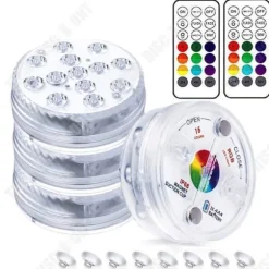 Undervattens LED-lampor - Ej specificerat - 4st - 16 färger - Vattentät IP68 - Fjärrkontroll ingår