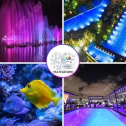 Undervattens LED-lampor - Ej specificerat - 4st - 16 färger - Vattentät IP68 - Fjärrkontroll ingår