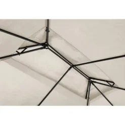 Uniprodo - Trädgårdspaviljong - 3 x 4 m - 160 g/m² - Gräddfärgad