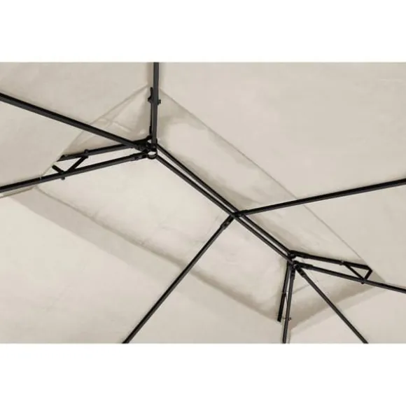 Uniprodo - Trädgårdspaviljong - 3 x 4 m - 160 g/m² - Gräddfärgad