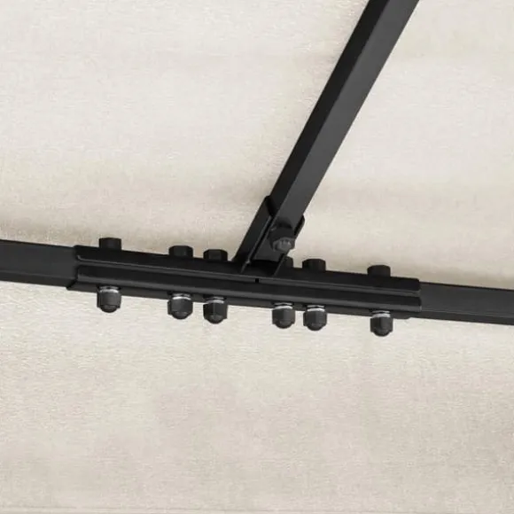 Uniprodo - Trädgårdspaviljong - 3 x 4 m - 160 g/m² - Gräddfärgad