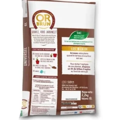 Universal krukjord - BROWN GOLD - OBRTREM6U - 6L - Förbättrar tillväxten