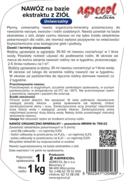 Universalgödsel baserat på örtextrakt 1 l Agrecol