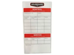 Universell kontrolletikett för brandsläckare