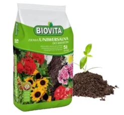 Universell trädgårdsjord 5,5-6,5 pH för blommor 5l