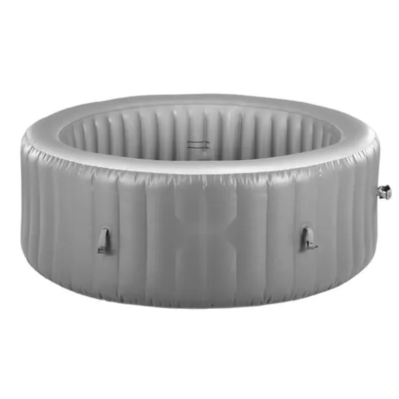 Uppblåsbar Bubbelpool, 2080 x 660mm Rund, 4 till 6 Personer, Portabel Utomhusspa med Snabb Uppvärmning