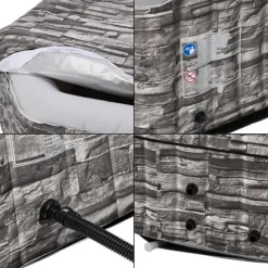 Uppblåsbart spabad Carosino stenkänsla Ø195x70 cm för 5 personer [pro.tec]