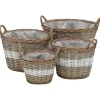 Upphöjd blomlåda i korgmaterial - Handgjorda i äkta rotting | Färg: Natur | Antal: 4 st