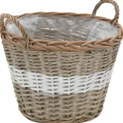 Upphöjd blomlåda i korgmaterial - Handgjorda i äkta rotting | Färg: Natur | Antal: 4 st