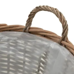 Upphöjd blomlåda i korgmaterial - Handgjorda i äkta rotting | Färg: Natur | Antal: 4 st