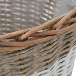 Upphöjd blomlåda i korgmaterial - Handgjorda i äkta rotting | Färg: Natur | Antal: 4 st