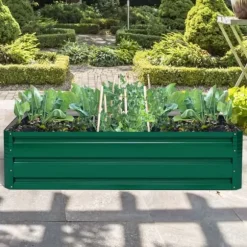 Upphöjd odlcmgsbädd, 100x80x30 cm, Mörkgrön