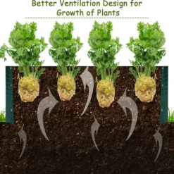 Upphöjd odlcmgsbädd, 100x80x30 cm, Mörkgrön