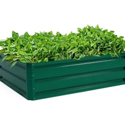 Upphöjd odlcmgsbädd, 100x80x30 cm, Mörkgrön