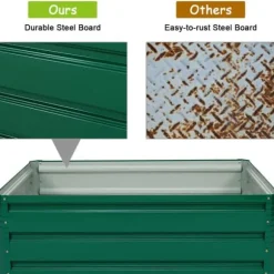 Upphöjd odlcmgsbädd, 100x80x30 cm, Mörkgrön