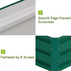 Upphöjd odlcmgsbädd, 100x80x30 cm, Mörkgrön