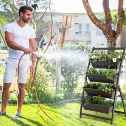 Upphöjd odlcmgslåda, 30x28x63cm, svartbrun