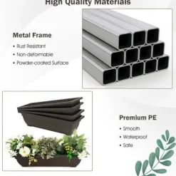 Upphöjd odlcmgslåda, 30x28x63cm, svartbrun