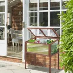 Upphöjd odlingsbädd, 90x50x93 cm, Brun