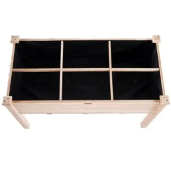 Upphöjd odlingsbädd, 120x58x76 cm, ljus träfärg, trä