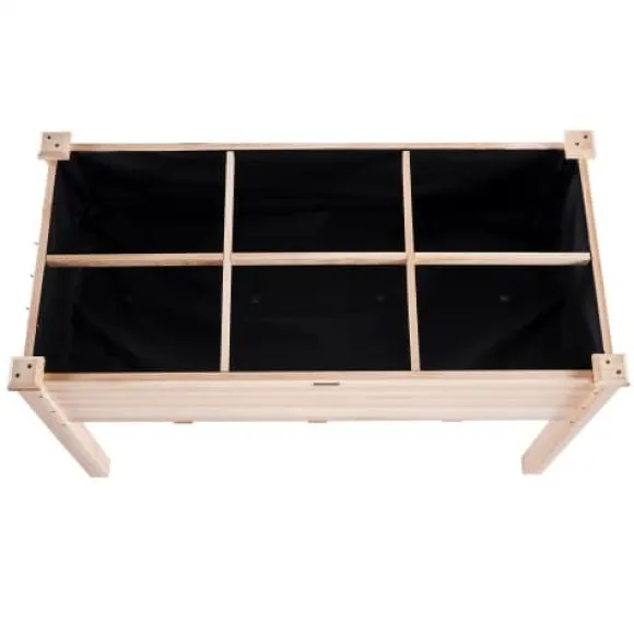 Upphöjd odlingsbädd, 120x58x76 cm, ljus träfärg, trä